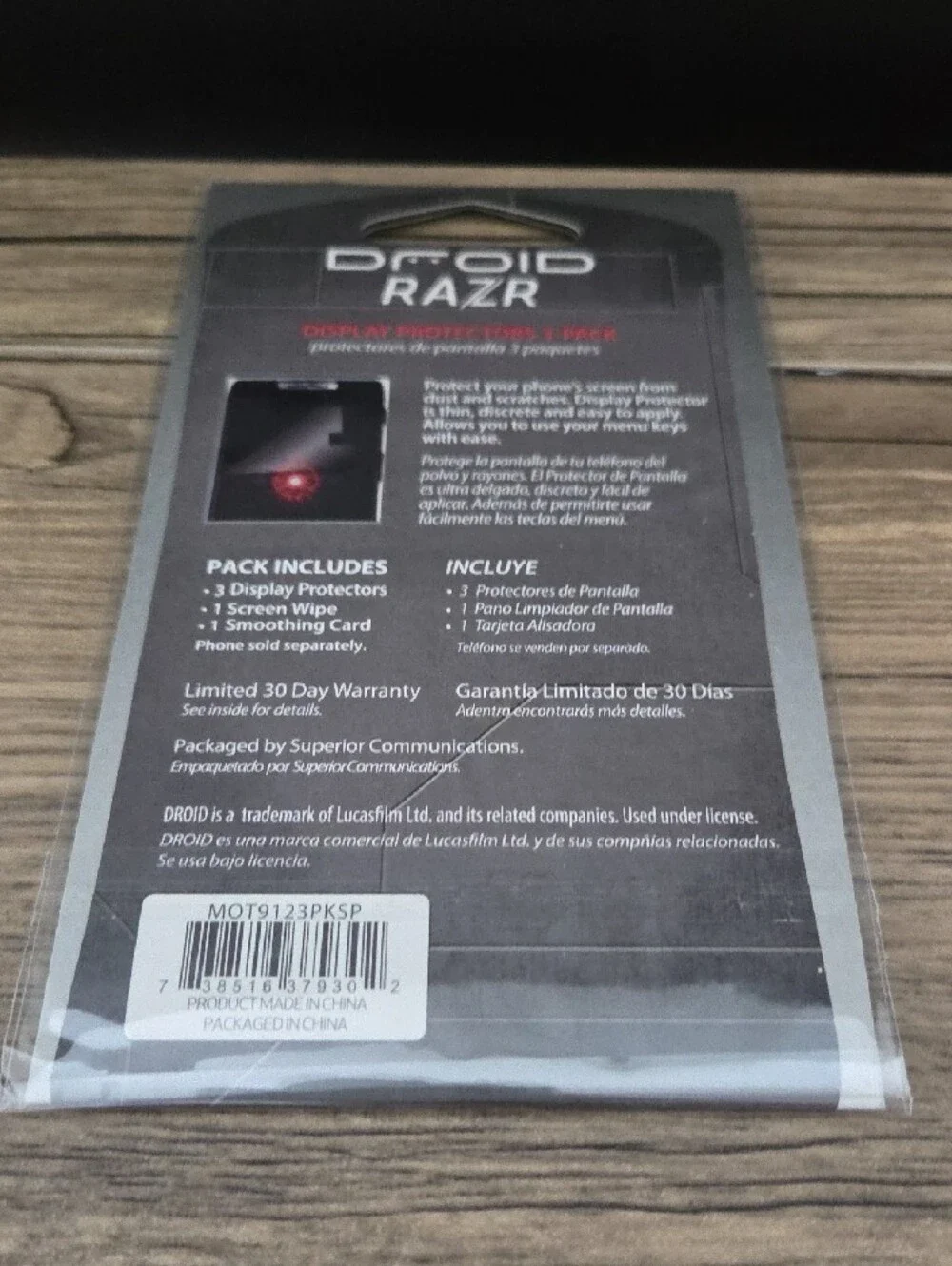 Motorola Droid Razr Screen Protectors 3-Pack